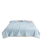 XIGAWAY Buz İpek Yaz Yorgan Klima Battaniyesi, Hafif Düz Renk İnce Soğuk Yorgan, Makinede Yıkanabilir, Mavi Gri Pembe Gri, 150x200cm 200x230cm (mavi-gri, Çift)