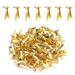 XIHIRCD 150 adet metal kağıt mandal, 8 x 17 mm altın ataş, yuvarlak başlı mini çubuklar, kendin yap kalemleri, el işi için, koleksiyon albümleri, kartlar, fotoğraf duvarları için