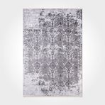 Ximena Eskitme Gri Polyester Dikdörtgen Pamuk Makinada Yıkanabilir Kaymaz Taban Dijital Makine Baskı Salon Halı-I-Cr-Printed Carpet-2150PC-100x300