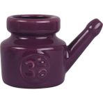 Xin Yue Zhang Ξ Ny Ue Zhang 350ML Seramik Neti Pot Burun Temizleme Pot Dayanıklı Sızdırmaz Borulu Pot Burun Durulama Burun Yıkama Erkek Kadın, Mor (Yurt Dışından)