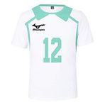 Xinchangda Anime Haikyuu Tişört, Aoba Johsai Lisesi Kısa Kollu Tişört Takım Forması Haikyuu!!! Anime Cosplay Bol Kısa Kollu Üst, Aoba Johsai Lisesi 12, XL