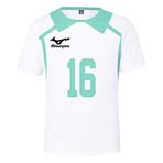 Xinchangda Anime Haikyuu Tişört, Aoba Johsai Lisesi Kısa Kollu Tişört Takım Forması Haikyuu!!! Anime Cosplay Bol Kısa Kollu Üst, Aoba Johsai Lisesi 16, M
