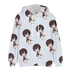 Xinchangda Bungo Sokak Köpekleri Hoodie Anime Dazai Osamu/Nakahara Chuuya/Nakajima Atsushi Kazak Kapüşonlu Sweatshirt Uzun kollu Anime Hoodie, Tip 4, M