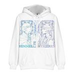 Xinchangda Frieren: Beyond Journey's End Anime Hoodie Frieren Stark Himmel Kapüşonlu Sweatshirt Fern Casual Uzun Kollu Hoodies 3D Baskı Kazak, Tip3, XS