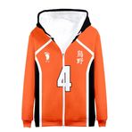 Xinchangda Haikyu Anime Hoodie Hinata Shoyo/Tobio Kageyama/Tsukishima Kei Kapüşonlu Sweatshirt Uzun Kollu Hoodies Kazak Manga Hediyeler, Tip 4, S