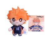 Xinchangda Haikyuu anahtarlık Anime Hinata Shoyo peluş anahtarlık 10cm Tobio Kageyama kolye süsler sırt çantası anahtarlık dekorasyon doğum günü hediyeleri, Hinata Shoyo, 10cm