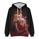 Xinchangda Hazbin Hotel Anime Hoodie Charlie Morningstar/Vaggie/Alastor/Melek Toz Kapüşonlu Sweatshirt Uzun Kollu Hoodies Kazak Manga Hediyeler, Tip2, 4XL