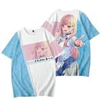 Xinchangda Kitagawa Marin Tişört My Dress-Up Darling Kostüm 3D Baskılı Kolsuz Yelek Yaz Şort Günlük Karikatür Sweatshirt Yetişkin, Tişört, M