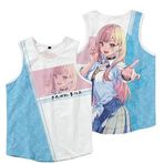 Xinchangda Kitagawa Marin Tişört My Dress-Up Darling Kostüm 3D Baskılı Kolsuz Yelek Yaz Şort Günlük Karikatür Sweatshirt Yetişkin, Yelek, L