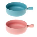 XineYuor Kulplu çorba kasesi, 2 adet seramik çorba kasesi, çorba kasesi, çorba kaseleri, bulyon fincanları, müsli kaseleri, sığır güveç, meyve salatası, yulaf ezmesi, mikrodalga fırına uygun (A)