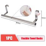 Xingfeng2 1 Adet Esnek Raflar 3 Boyutlu Havlu Rafları Mutfak Dolabı Kapı Havlu Askısı Bar Asılı Tutucu Paslanmaz Çelik Banyo Mutfak Dolabı Havlu Bez Raf (Yurt Dışından) - Gümüş - 50*150*200mm