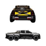 Xinh 1:28 Büyük Neredeyse Gerçek Araba Modeli Pick Up Kamyon Ses Yanıp Sönen Makineler Geri Çekin Tekerlekler Metal Alaşım Oyuncak Araba Çocuklar Için Hediye (Yurt Dışından) - Siyah