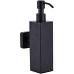 Xinh 200 ml Duvara Monte Duş Şişesi Pompası Paslanmaz Çelik Şampuan Dağıtıcı Siyah | Sıvı Sabunluk Dispenserler (Kare Duvara Monte) (Yurt Dışından)
