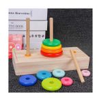 Xinh Hanoi Kule Çocuklar Ahşap Erken Eğitici Oyuncaklar Klasik Matematik Yapboz Oyuncak Çocuklar Için | Matematik Oyuncakları (Yurt Dışından) - Renkli