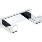 Xinh Havlu Kanca Çift Robe Kanca Paslanmaz Çelik Krom Kaplama Duvar Askısı Havlu Banyo Robe Kanca Için Robe Askısı | Robe Hooks (Yurt Dışından) - Gümüş