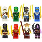 Xinh Ninjago 8 Li Mini Altın Kılıçlı Figür Lego