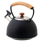 Xinh Su Isıtıcısı Çay Potu Için Soba Bouilloire 2.5l Paslanmaz Çelik Düdük Çay Su Isıtıcısı Mutfak Eşyası Için Su Şişesi | Su Isıtıcılar - Siyah