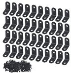 XINMEIWEN 40 Paket L Braket Köşe Braketi Setleri Köşe Braketi 90 Derece Sağ Açılı Bağlantı Elemanı Konektörü Ahşap Mobilya Dolap Çekmece Sandalyesi için 80 ADET Vidayla (30 mm x 30 mm)