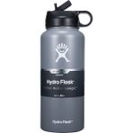 Xinqi Hydro Flask 946 ml Paslanmaz Çelik Yalıtımlı Su Şişesi - Gri (Yurt Dışından) - Açık Kırmızı
