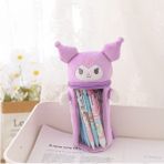 Xinqi Trading 24X8X16 cm Kawaii Sanrio Peluş Kalem Kutusu Karikatür Kuromi Melody Cinnamoroll Peluş Bebek Sevimli Şeffaf Kalemlik Kutusu Oyuncaklar Kızlar Için Hediye (Yurt Dışından) - Açık Mor