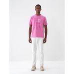 Xint Erkek Pembe Pamuk Dokulu Regular Fit Tişört - 2XL