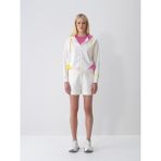 Xint Kadın Ekru Pamuk Dokulu Oversize Sweat Mont