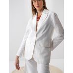 Xint Kadın Kırık Beyaz %100 Keten Regular Fit Ceket - XS