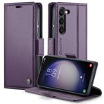 XINYEXIN Kılıf Samsung Galaxy S23 Plus 5G/S23+ 5G için Kılıf, Deri Cüzdan Kılıfı, Kitap Tipi Folio Flip Case 3 Kart Yuvası Tutucu Manyetik Kapak - Mor
