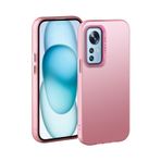XINYEXIN Xiaomi 12 / Xiaomi 12s / Xiaomi 12x Telefon Kılıfı Ultra İnce - Mat Kaplama Çizilmez Darbeye Dayanıklı Tampon Kılıfı - Pembe