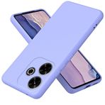 XINYEXIN Xiaomi Poco M6 4G için Mikrofiber Astarlı Sıvı Silikon Kılıf Esnek Ultra Slim Fit İnce Arka Kapak Darbeye Dayanıklı Koruyucu Telefon Kılıfı - Mor