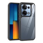 XINYEXIN Xiaomi Redmi Note 13 Pro 4G / Xiaomi Poco M6 Pro için Şeffaf Kılıf, İnce Şeffaf Darbeye Dayanıklı Tampon Kılıfı Sağlam Cep Telefonu Kılıfı - Siyah