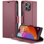 XINYEXIN Xiaomi Redmi Note 13 Pro Plus 5G / 13 Pro+ 5G için Kapaklı Kılıf, 3 Kart Yuvalı Deri Cüzdan Folyo Kapak Katlanabilir Stand Manyetik Telefon Kılıfı - Şarap Rengi