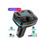 XİRA HORNET Çakmaklık Rgb Işıklı Radyo Mp3 Dönüştürücü Transmitter Bluetooth-micro Sd Kart-Sarj Özellikli