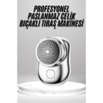 xirshop Mini Sıfır Sakal Yanak Tıraş Makinesi USB Şarjlı Sıfır Sakal Taşınabilir Korumalı