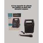 xirshop Taşınabilir 6.5” Bluetooth Hoparlör USB Tf Kart Mikrofonlu Şarjlı Sistem