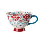 xiuling4568 Seramik Büyük Kapasiteli İçme Bardağı Kişiselleştirilmiş Desen Kahve Fincanı Ev Kahvaltı Süt Bardağı 420 ML(D)