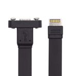xiwai USB 3.2 Uzatma Veri Kablosu 20Gbps, IDC Tip-E 20Pin USB-C Tip-C Dişi Ön Panel Başlık Adaptör Kablosu 1.6FT, Esnek Düz FPC Tasarımı, Destek SSD HDD, Telefon, Tablet