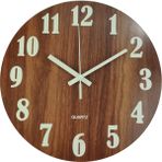 Xixi Shop Ağaç Tahta Işımlı Duvar Saatine Sessiz Yaratıcı (Yurt Dışından) - Kahverengi