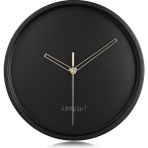 Xixi Shop Altın ve Siyah Modern Sessiz Büyük Duvar Saati (Yurt Dışından)