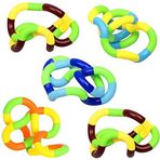 XiXiRan Tangle Fidget Oyuncak, Bükümlü Dekompresyon Oyuncak, 5 Adet Yaratıcı Karışık Terapi Fidget Oyuncak, Parmak El Sıkışması, Stres Giderici, Klasik Duyusal Fidget Twist Oyuncağı, El Göz Koordinasyon Oyuncak (Yeşil)