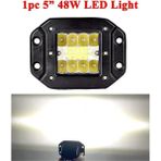 Xiyu Shop 1 Adet 48W Tarzı Crek 5 "12V 24V LED Podlar Gömme Montaj Çalışma Işığı Araba Suv Atv Kamyon 4x4 4WD Jeep Pikap Hummer Toyota Ford Off Road Volvo Van (Yurt Dışından) - araba ışık çubuğu - Renkli