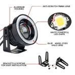 Xiyu Shop 2.5 '' 15 W Araba Cob Işık LED Sis Lambası Beyaz Angel Eye Drl Sürüş Projektör Sinyal Ampulleri Sis Lambaları Otomatik Ayarlama Araba Aksesuarları (Yurt Dışından)