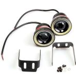 Xiyu Shop 2.5 '' 15W Araba Cob Işık LED Sis Işık Beyaz Angel Eye Drl Sürüş Projektör Sinyal Ampulleri Sis Lambaları Otomatik Ayarlama Araba Lambası (Yurt Dışından)