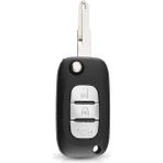 Xiyu Shop 3 Düğme NE72 Stili Keyyou Düğmeler Filp Araba Uzaktan Anahtar Durum Kabuk Renault Fluence Clio Megane Kangoo Modus NE73VA2 Blade ile Otomatik Anahtar (Yurt Dışından)