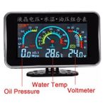 Xiyu Shop 3'ü 1 Arada Ölçü Stili Gösterge Paneli Evrensel LCD Araba Dijital Alarm Ölçer Voltmetre Yağ Basıncı Yakıt Su Sıcaklığı 12V Voltitro Coche Volt Için (Yurt Dışından)
