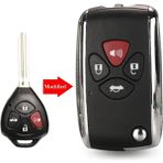 Xiyu Shop 4 Düğme Panik Tarzı Jinyuqin Düğmeler Güncellenmiş Çevirme Uzaktan Anahtar Durum Toyota Avlon Crown Corolla Camry Rav4 Reiz Yaris Prado Anahtar Kabuk TOY43 (Yurt Dışından)