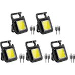 Xiyu Shop 5 Adet Mini Anahtarlık El Feneri Taşınabilir USB Şarj Edilebilir Dış Mekan LED Kırmızı Mavi Omuz Polis Lambası Mıknatıs ile Bakım Işığı (Yurt Dışından) - Renkli
