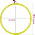 Xiyu Shop 90MM Tarzı Kırmızı Ym E-Parlak 1 Çift Halo Yüzükler Cob Araba Far Angel Eyes Motosiklet LED Gün Işıkları 12 V (Yurt Dışından)