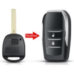 Xiyu Shop Altın Tarzı Keyyou Modifiye Flip Araba Anahtarı Kabuk Kılıf Toyota Camry Rav4 Corolla Prado Yarıs Yedek Düğmeler Kesilmemiş TOY43 Bıçak (Yurt Dışından)