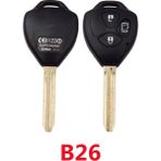 Xiyu Shop B-26 Tarzı Logo Yok Toyota Corolla Camry Reiz Için 1 Adet Anahtar Kabuk Rav4 Taç Avalon Venza Düğme Değiştirme Uzaktan Araba Anahtarı Durum TOY43 Bıçak (Yurt Dışından)